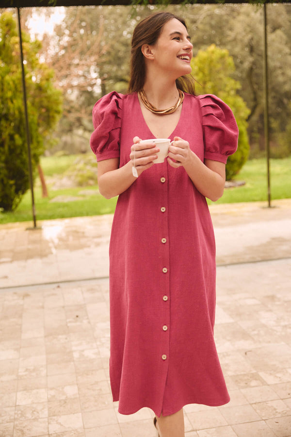 Vestido Acacia Fresa