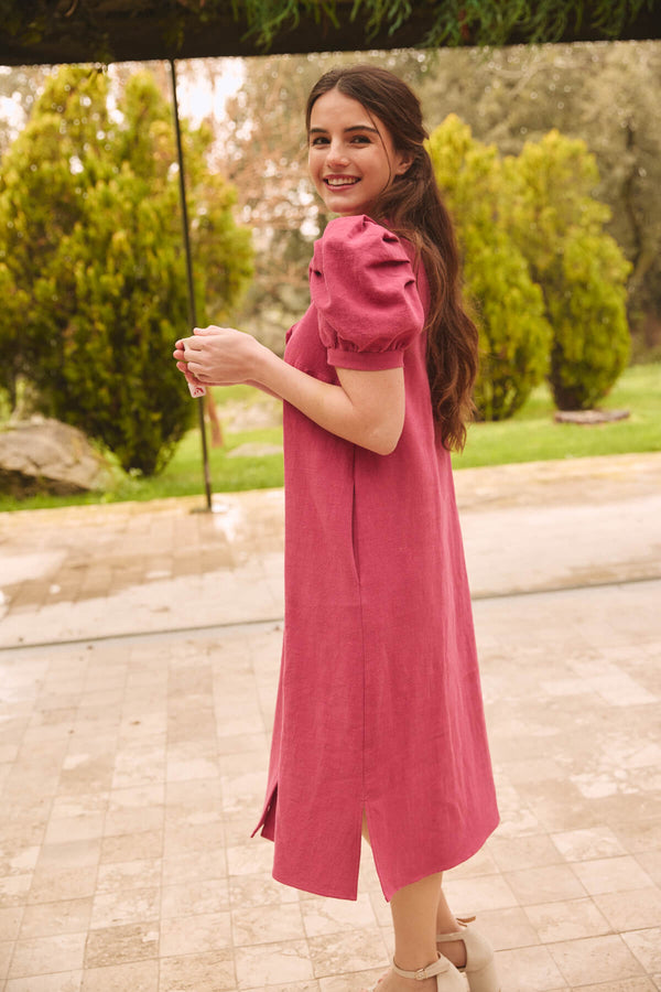Vestido Acacia Fresa