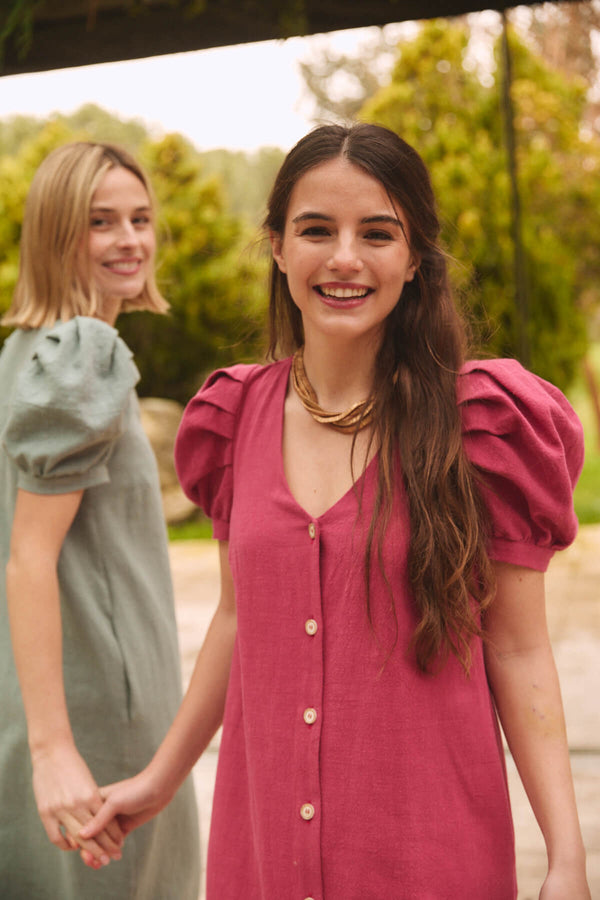 Vestido Acacia Fresa
