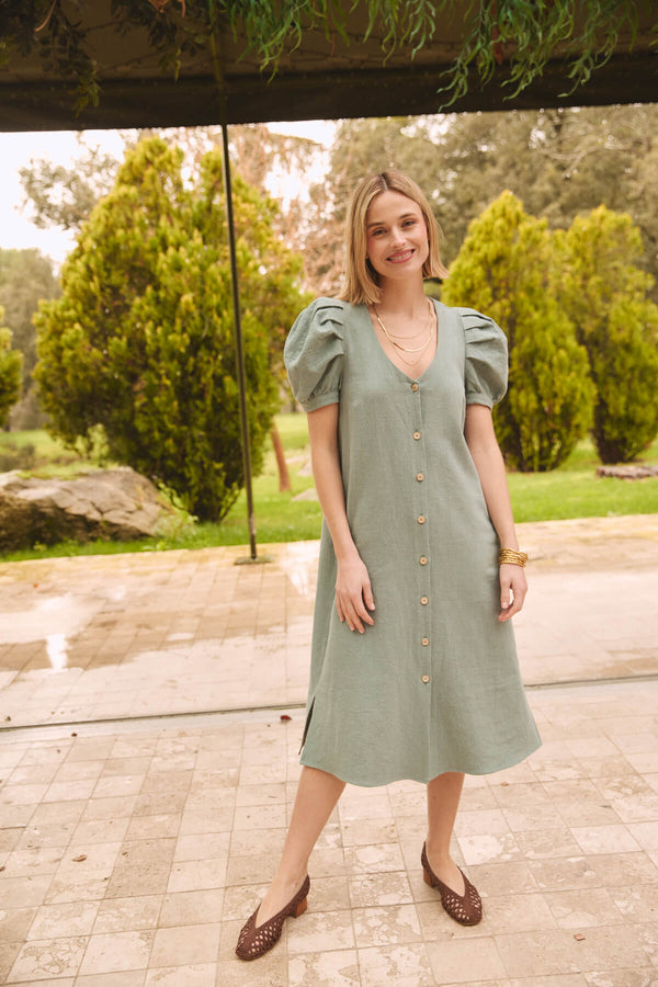 Vestido Acacia Verde Agua