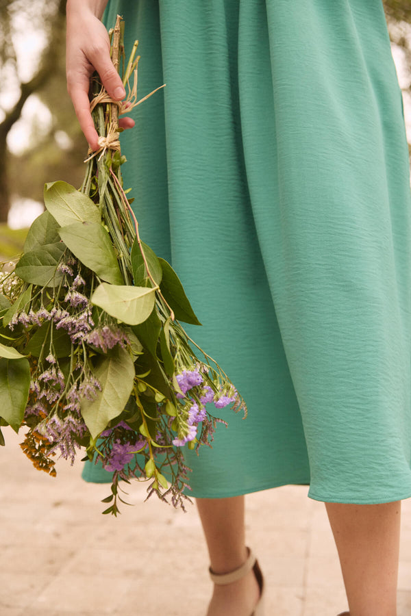 Vestido Fiora Verde Esmeralda