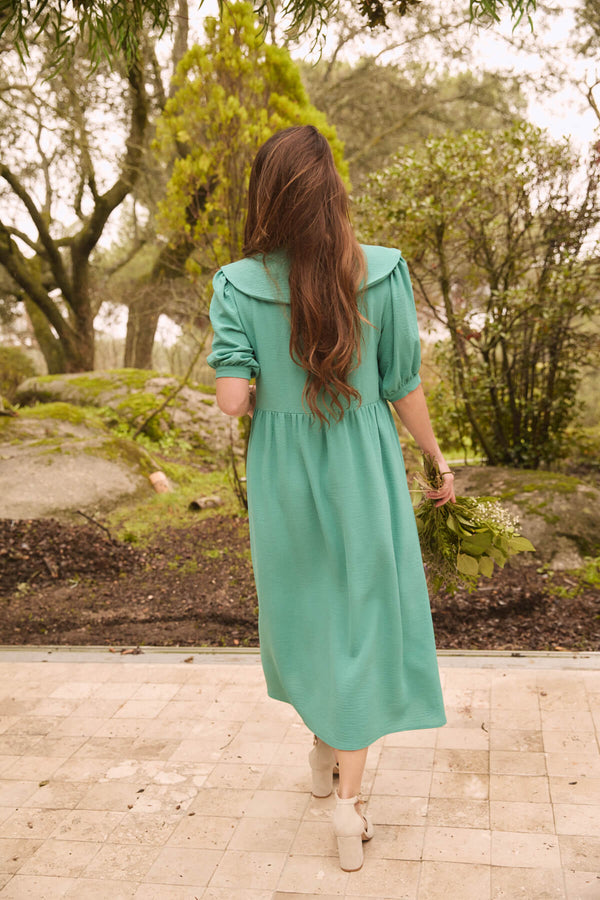 Vestido Fiora Verde Esmeralda