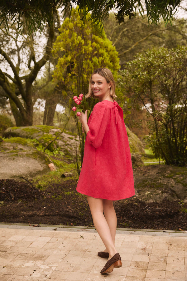 Vestido Saori Coral