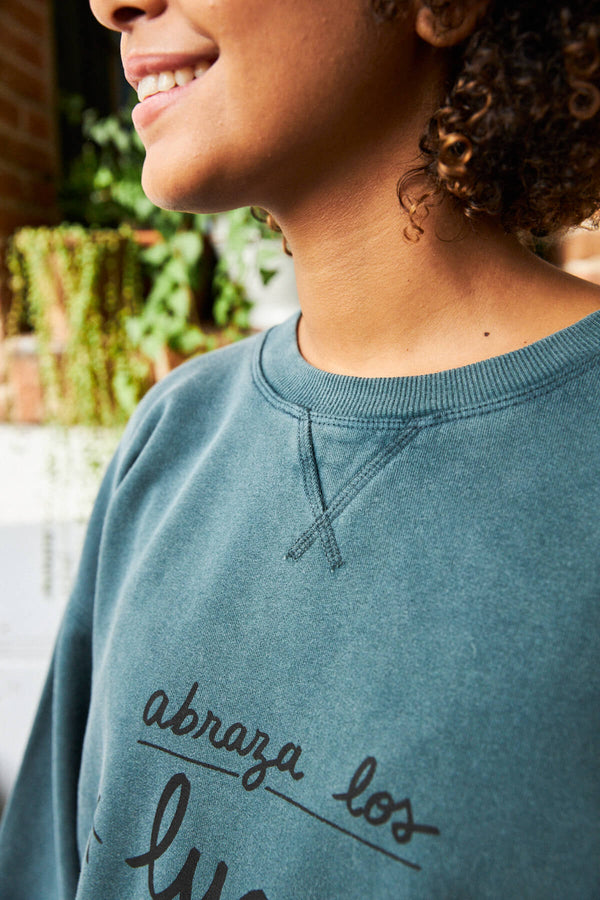 Sudadera Lunes Azul Petróleo