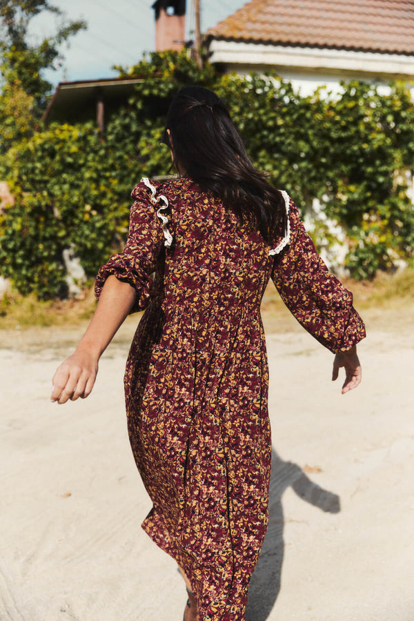 Vestido Grazia Atardecer Granate