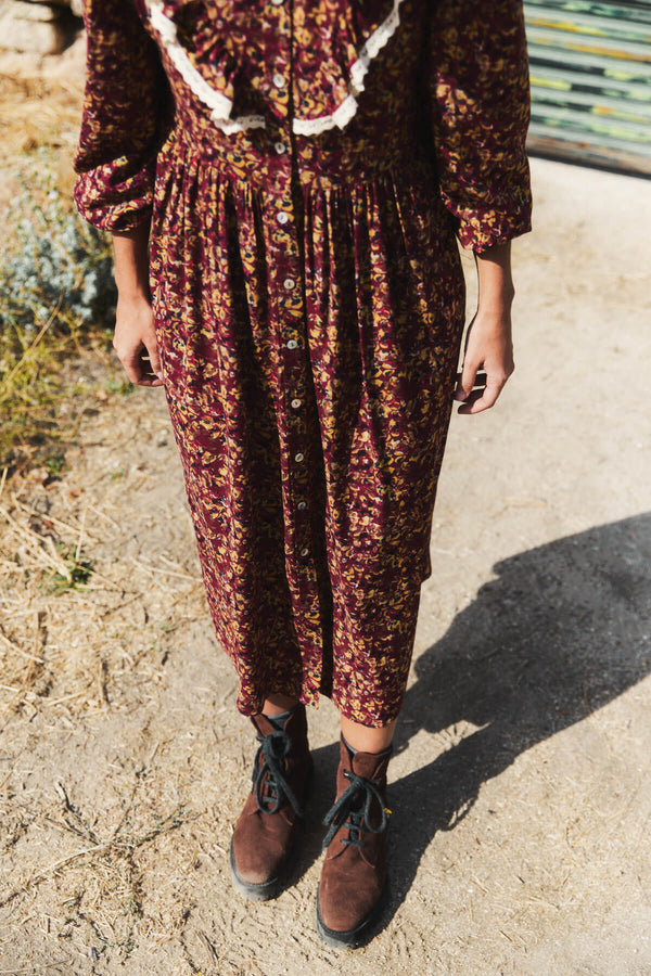 Vestido Grazia Atardecer Granate