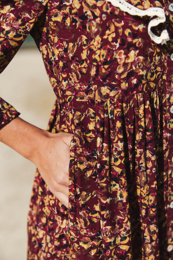 Vestido Grazia Atardecer Granate