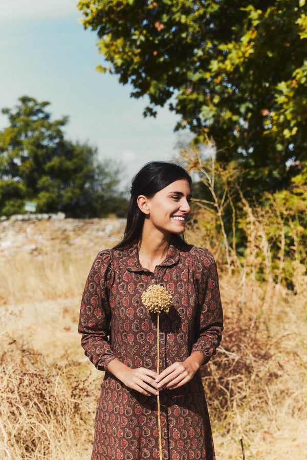 Vestido Belinda Chocolate Étnico