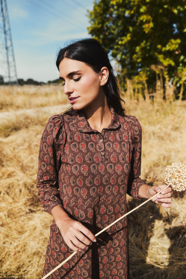 Vestido Belinda Chocolate Étnico