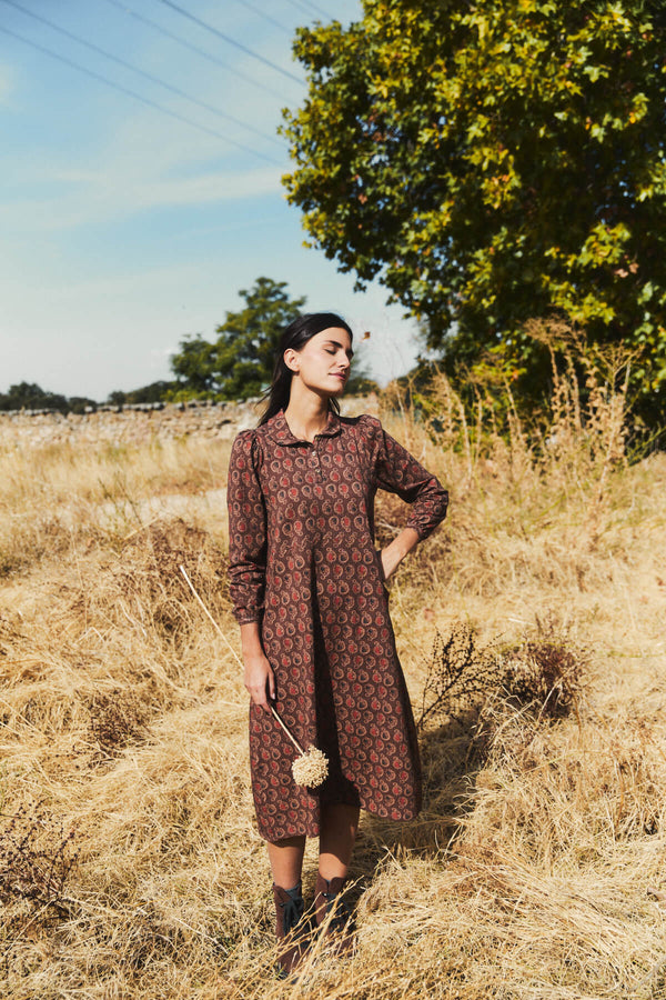 Vestido Belinda Chocolate Étnico