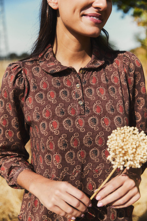 Vestido Belinda Chocolate Étnico
