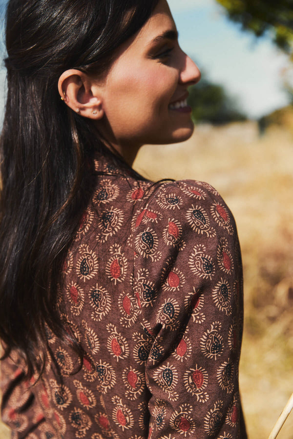 Vestido Belinda Chocolate Étnico