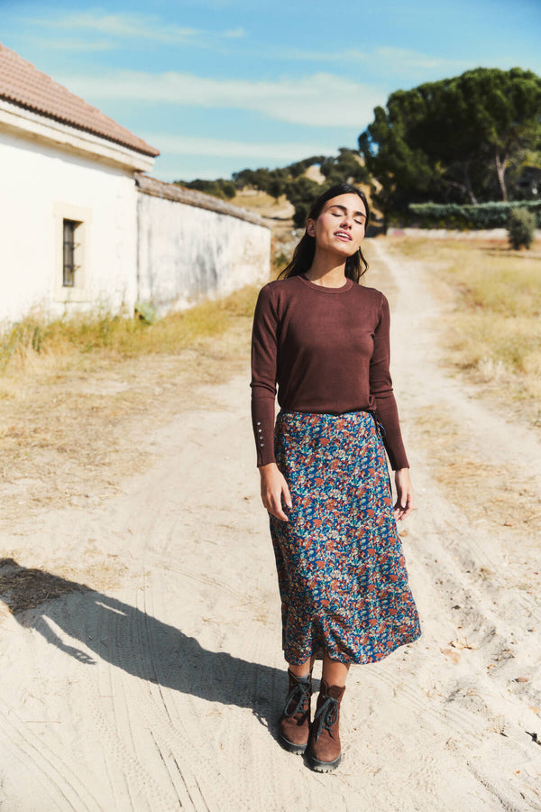 Falda Filippa Azul Noche