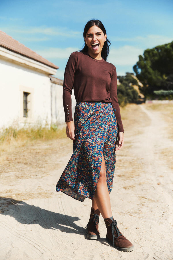 Falda Filippa Azul Noche