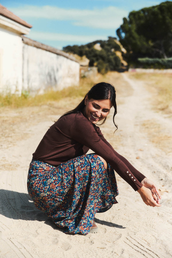 Falda Filippa Azul Noche