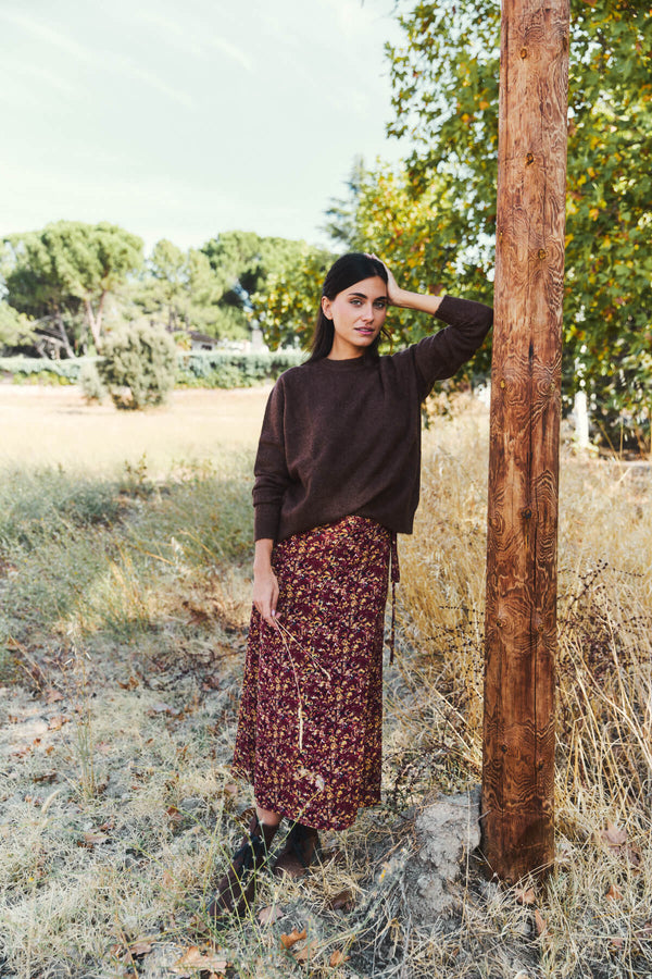 Falda Filippa Atardecer Granate