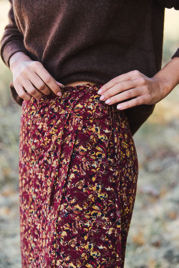 Falda Filippa Atardecer Granate