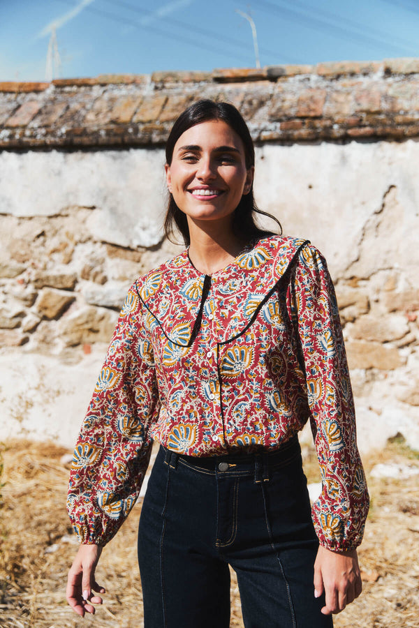 Blusa Antonella Carmesí