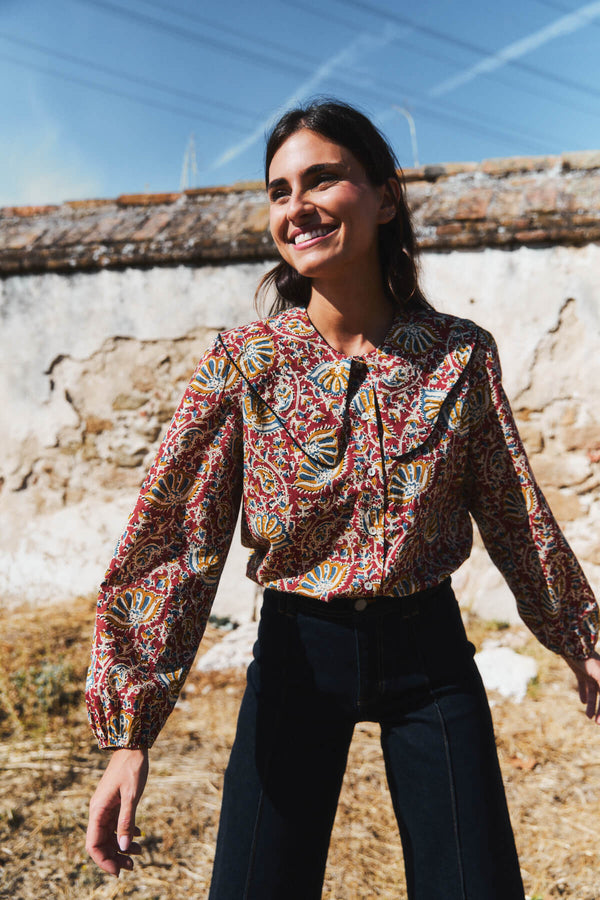 Blusa Antonella Carmesí