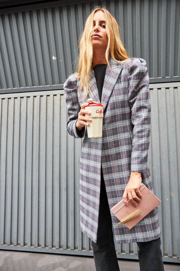 Abrigo London Tweed Azul
