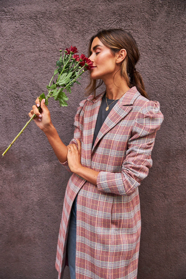 Abrigo London Tweed Salmón