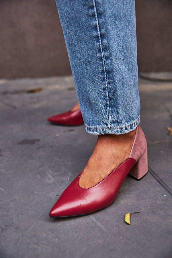 Zapato Julie Cereza y Rosa Palo
