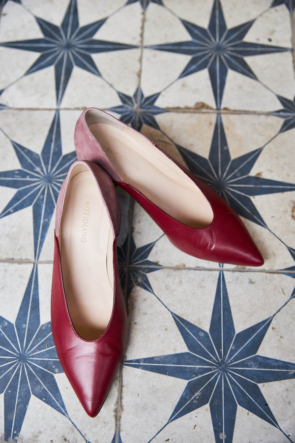 Zapato Julie Cereza y Rosa Palo