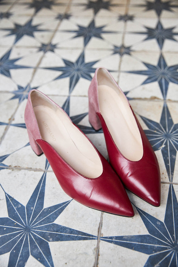 Zapato Julie Cereza y Rosa Palo