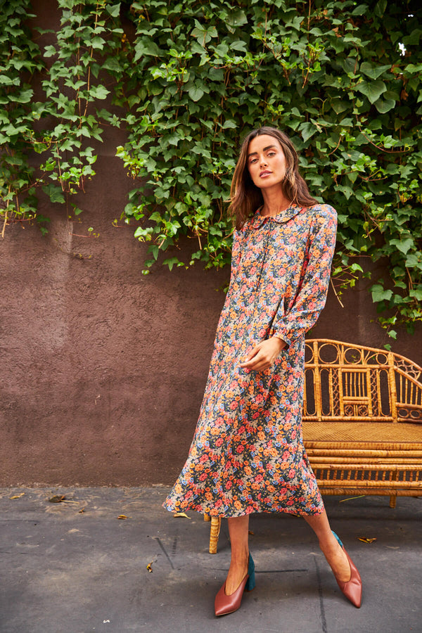 Vestido Carola Flor Vintage