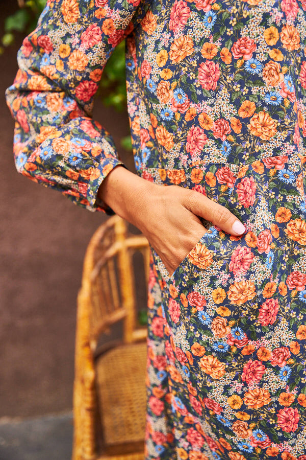 Vestido Carola Flor Vintage