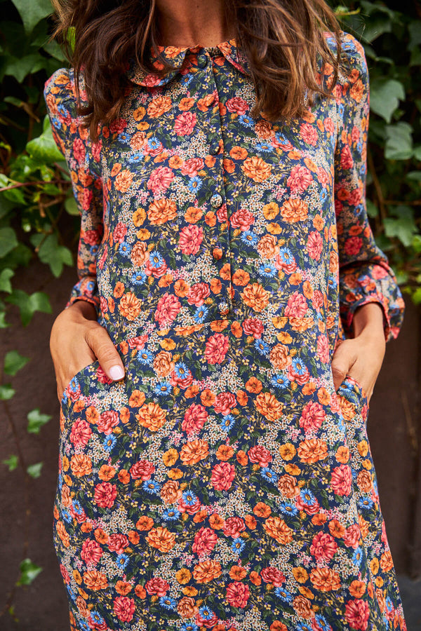 Vestido Carola Flor Vintage