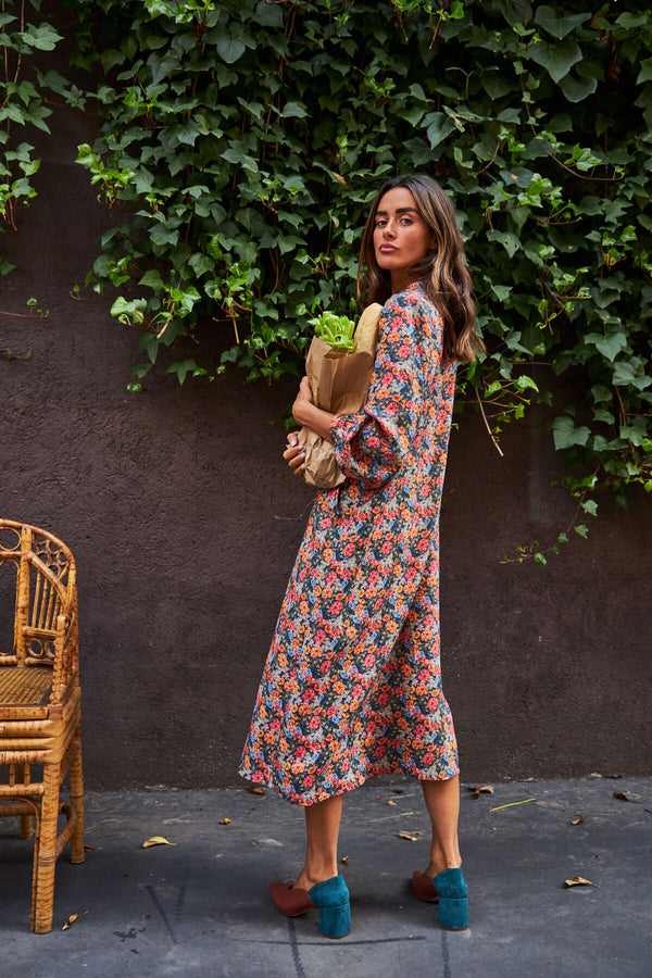 Vestido Carola Flor Vintage