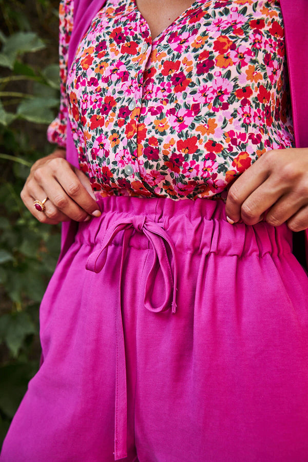 Blusa Galilea Flores Buganvilla