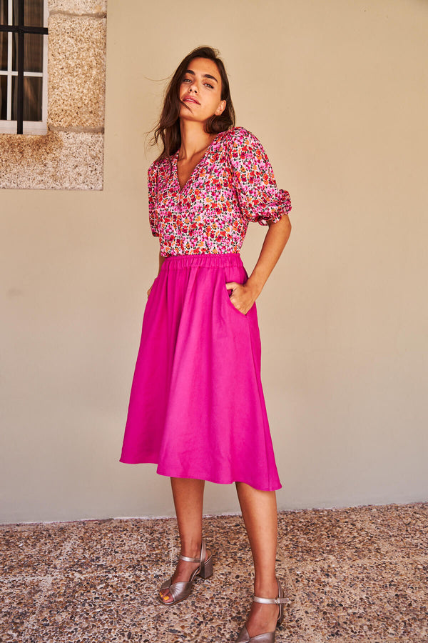 Falda Ginebra Buganvilla