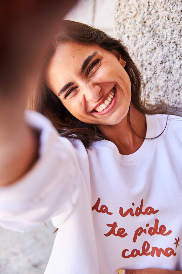 Sudadera Calma Blanco