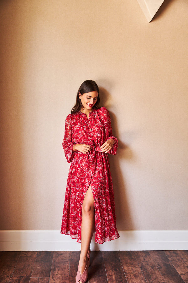 Vestido Amira Estampado Cherry