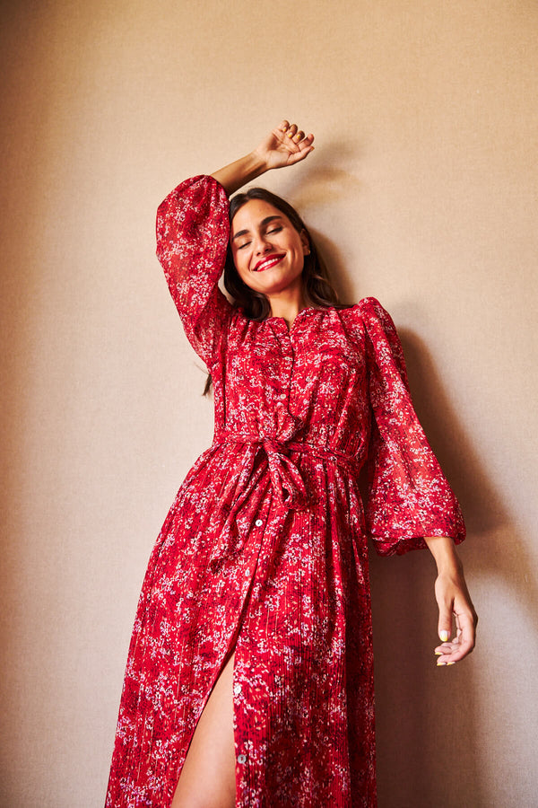 Vestido Amira Estampado Cherry