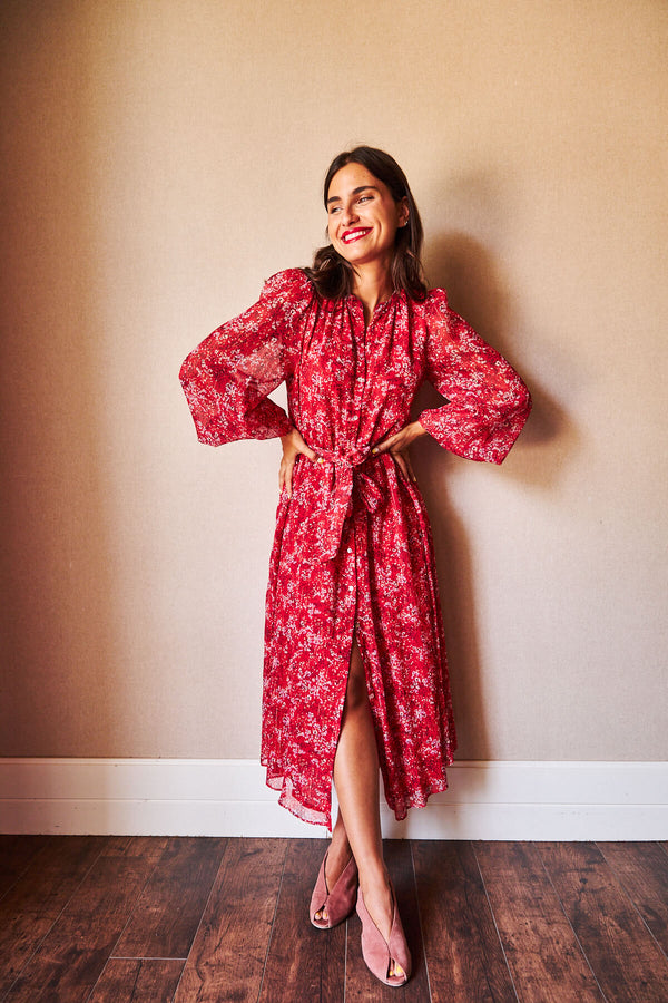 Vestido Amira Estampado Cherry