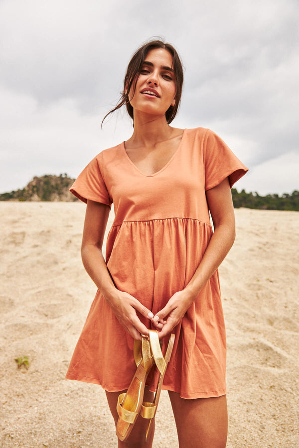 Vestido Betania Terracota