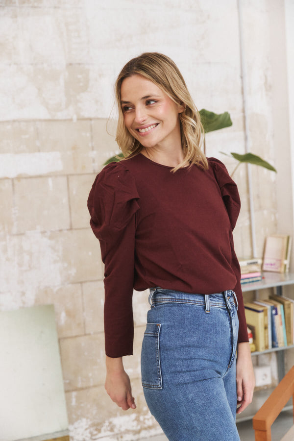 Camiseta Luisa Borgoña