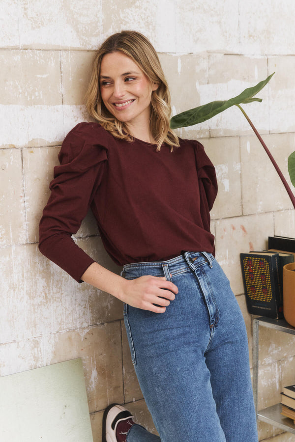 Camiseta Luisa Borgoña