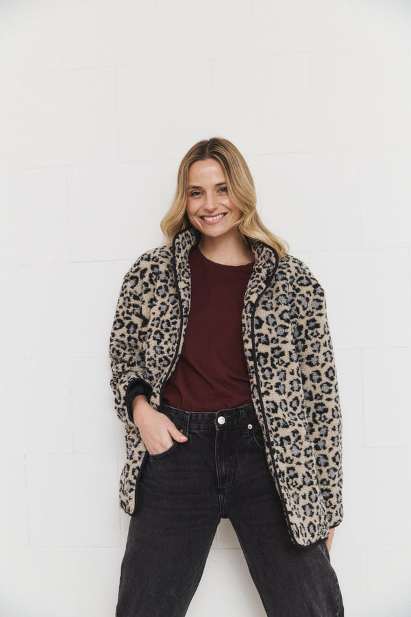 Abrigo Peluchito Animal Print