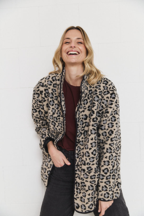 Abrigo Peluchito Animal Print