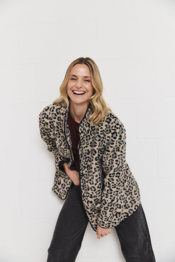 Abrigo Peluchito Animal Print