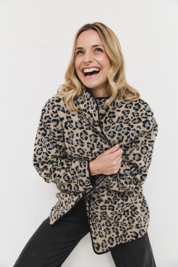 Abrigo Peluchito Animal Print