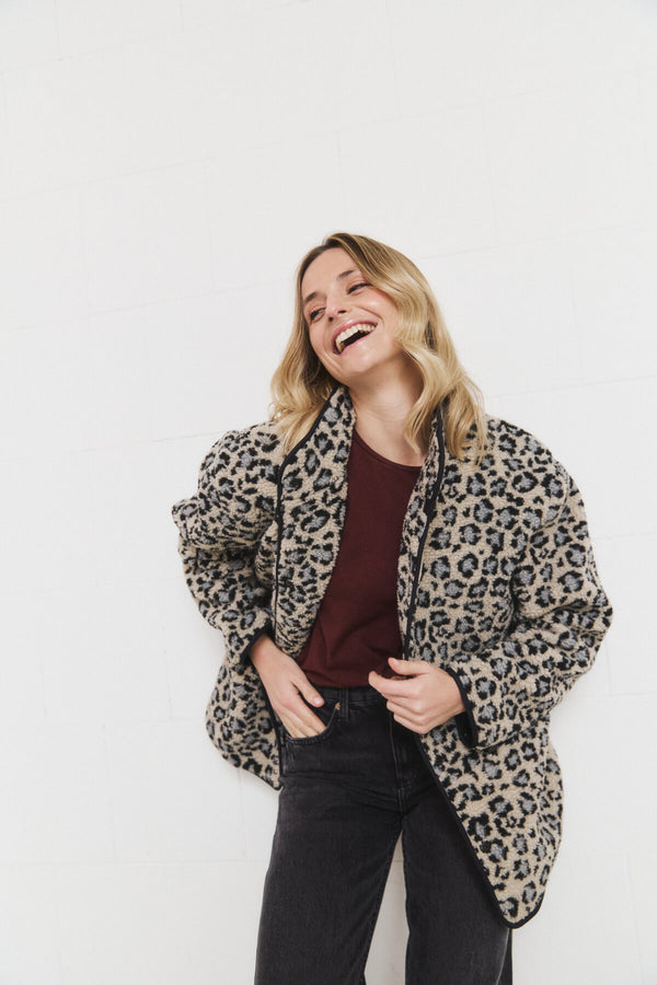 Abrigo Peluchito Animal Print