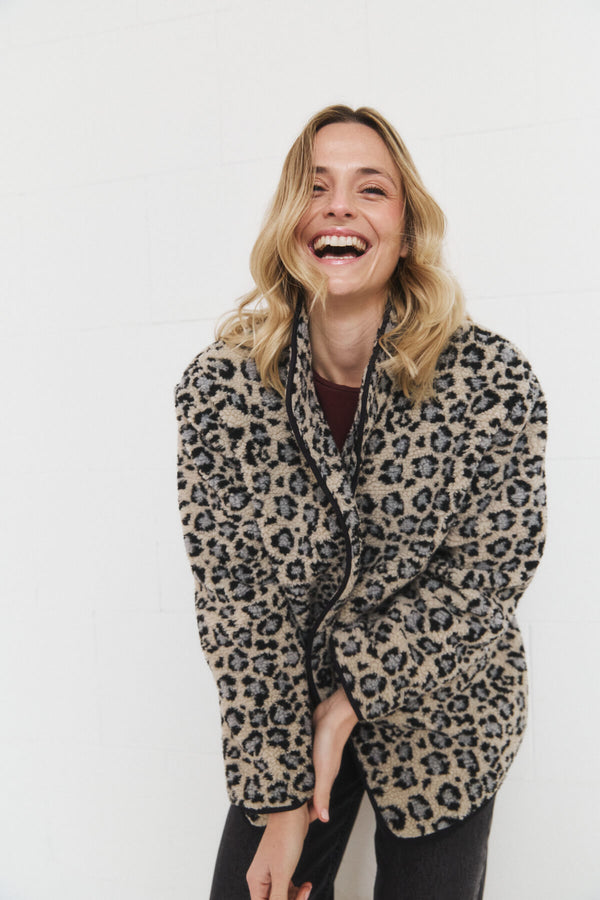 Abrigo Peluchito Animal Print