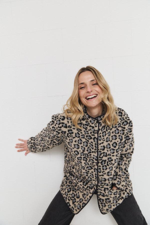 Abrigo Peluchito Animal Print