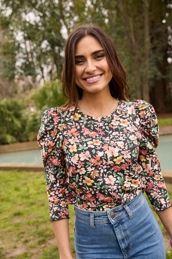 Camiseta Vera Flores Noche