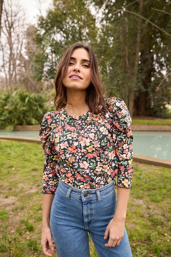 Camiseta Vera Flores Noche
